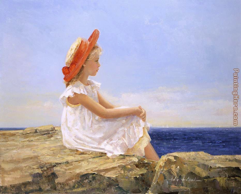 Looking Out to Sea painting - Sally Swatland Looking Out to Sea art painting